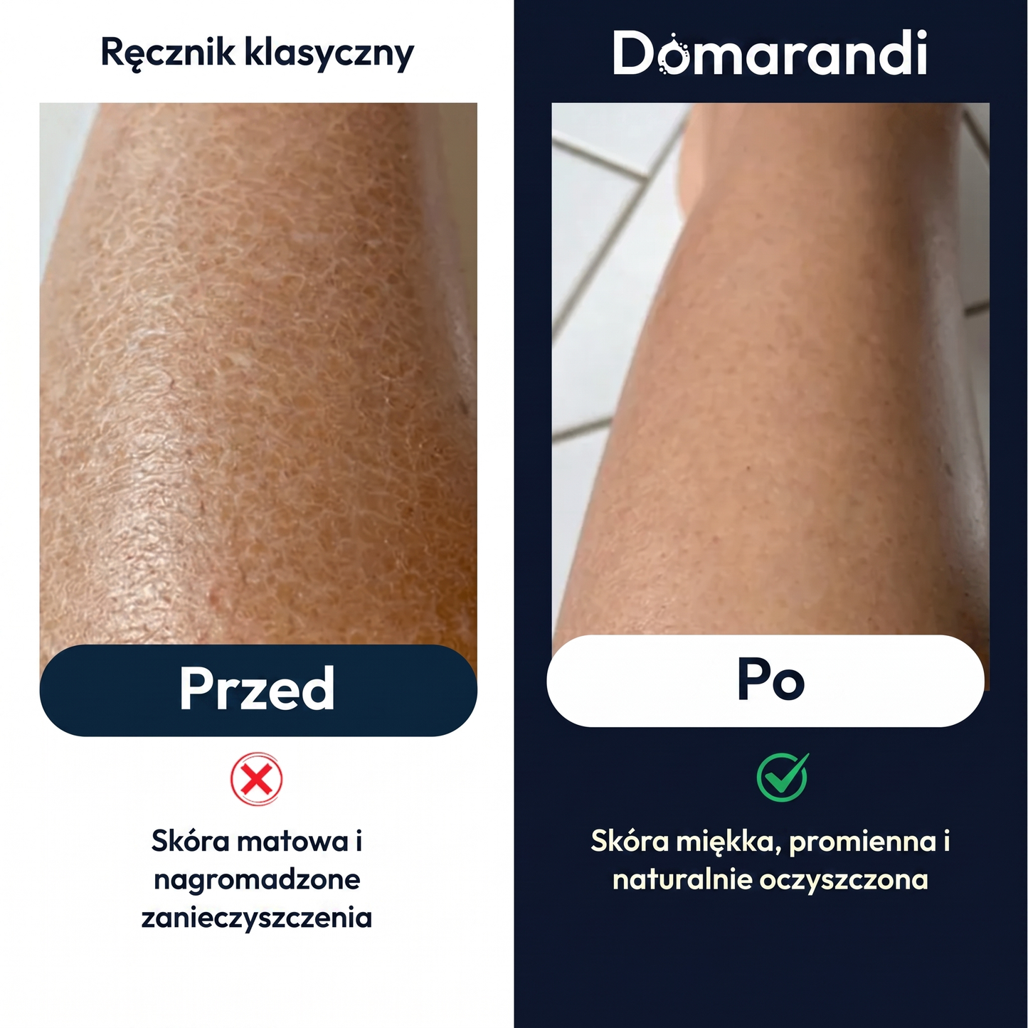 Złuszczający ręcznik kąpielowy - Domarandi